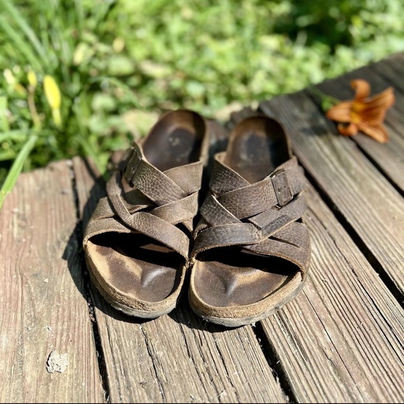 Birkenstock Lugano Tobacco Leather Sandal 44/11 - Picture 2 of 5